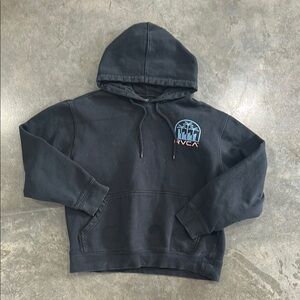 RVCA Black Hoodie with Logo